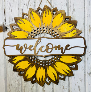 Sunflower Door Hanger