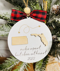 Miles Apart Ornament