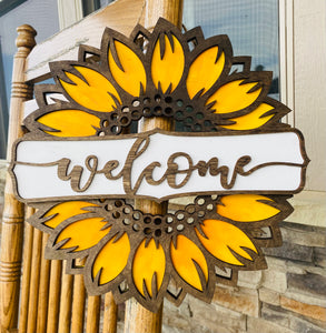 Sunflower Door Hanger