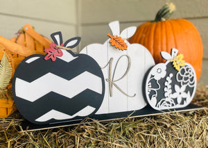 Trio Standing Pumpkins