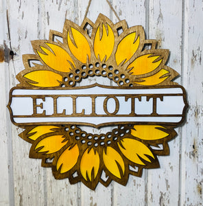 Sunflower Door Hanger