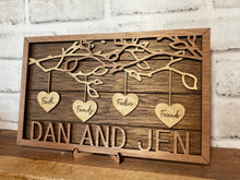 Hanging Hearts Custom Sign