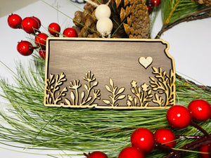 Kansas Floral Ornament