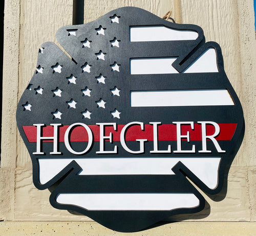 Firefighter/Police Door Hanger