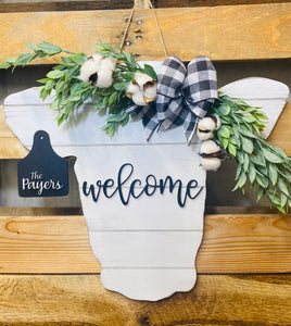 Custom Cow Door Hanger
